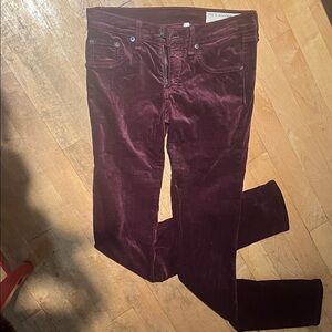 rag & bone Women's Skinny Jeans in Deep Burgundy